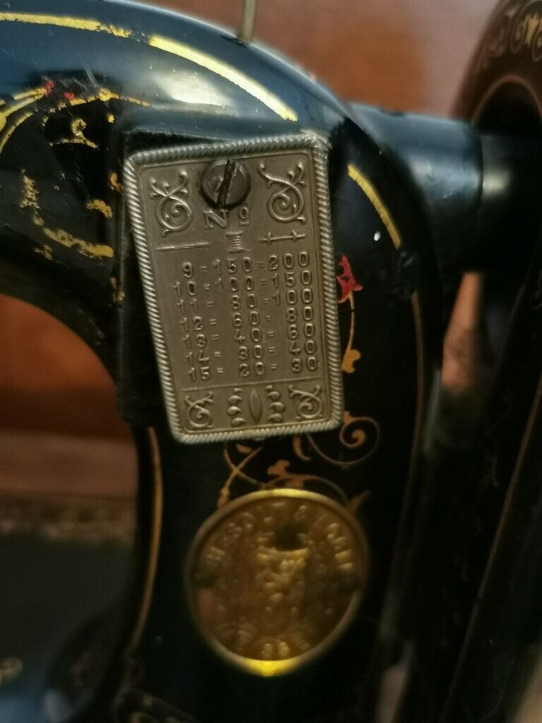 Stunning & Rare ANTIQUE BIESOLT & LOCKE MEISSEN Sewing Machine with Inlay Mother of Pearl Base