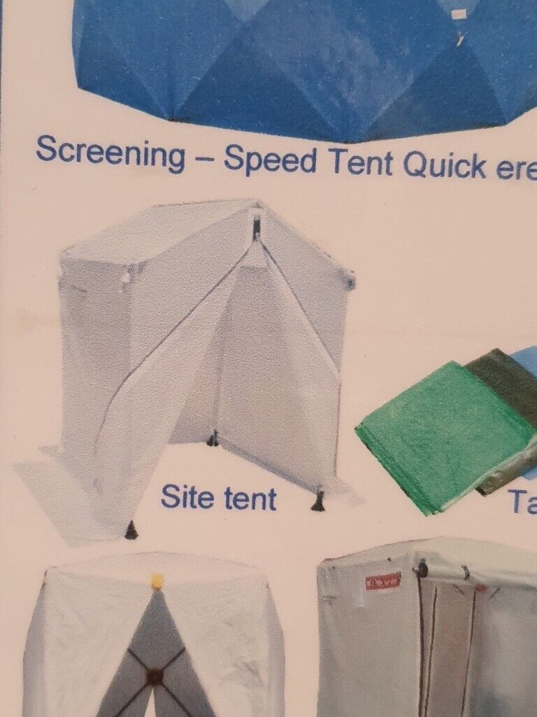 image for A Heavy-Duty Shelter: the SHEERSPEED Work Tent Site Tent. Used. But still in good condition.