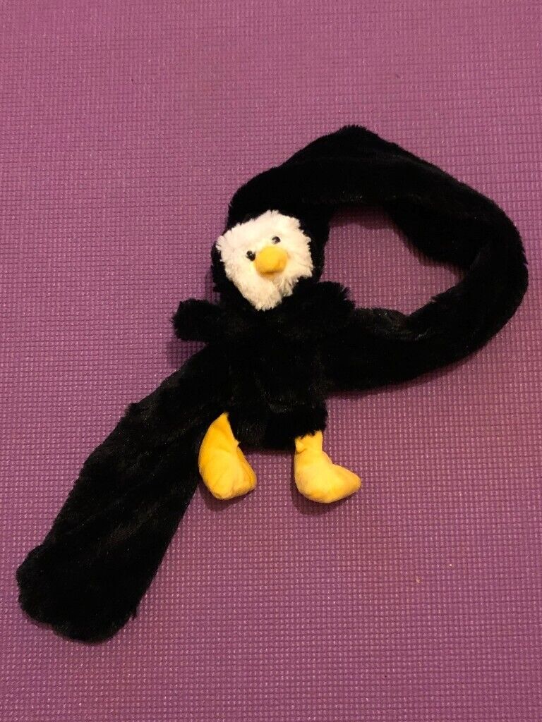 Unused furry penguin scarf