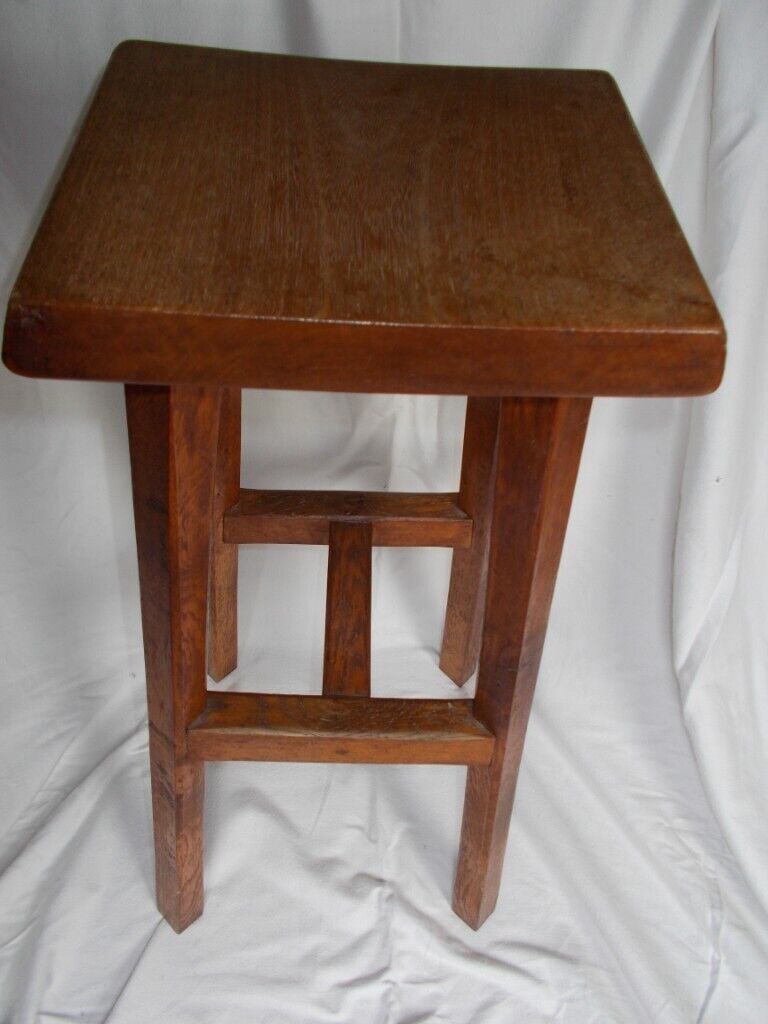 Arts & Crafts English Oak stool, excellent condition