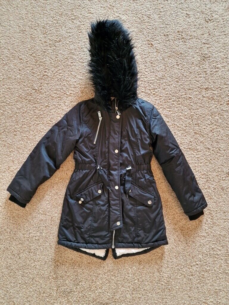 image for Girls Black Next Winter Jacket Age 9