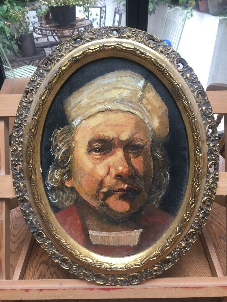 image for Portrait of Rembrandt, Original oil on board 