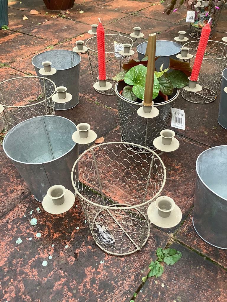 Tobs Zinc Pot Candle Holder 