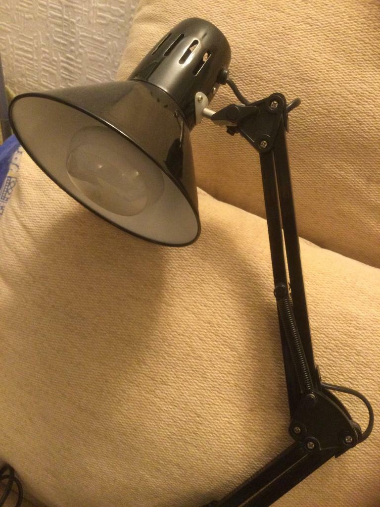 Black Angle-poise Table Lamp 