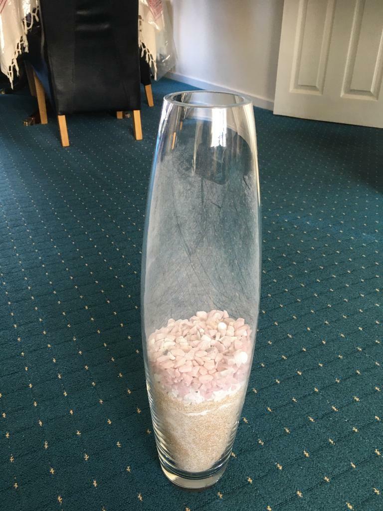 Long glass vase 
