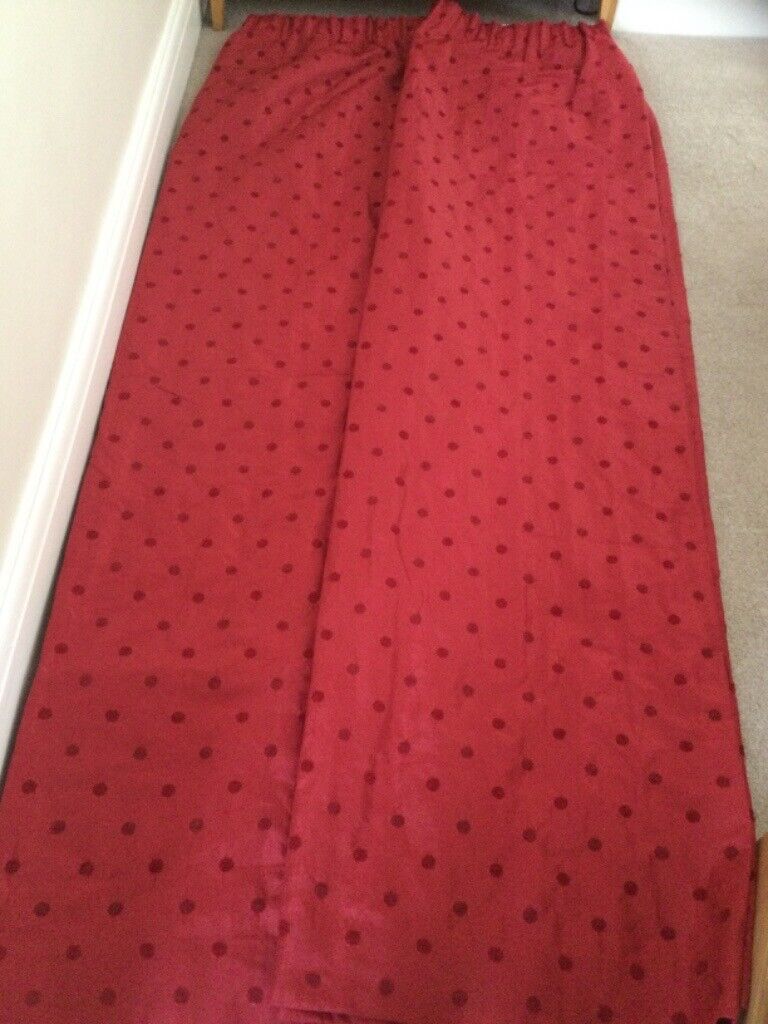 Pair of fully lined curtains with matching cushion covers