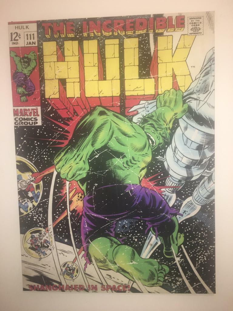 image for Incredible Hulk comic canvas print 90x60cm