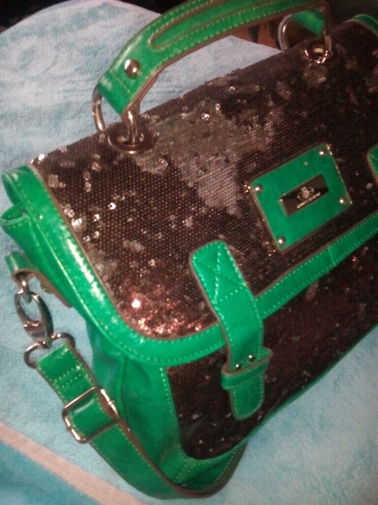 image for Satchel style  sequinned bag-new