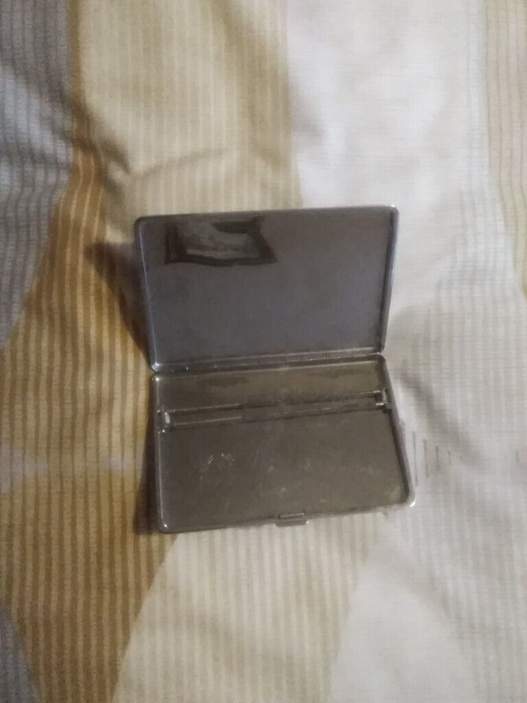 Fabulous vintage retro cigarette case Sylva chrome EMU brand great condition 