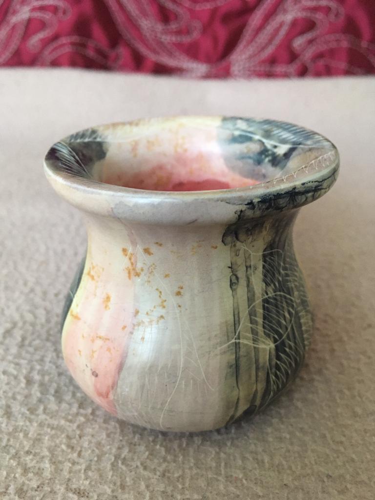 African Hand Carved Soapstone Posy Bud Vase Mount Longonot Collectable