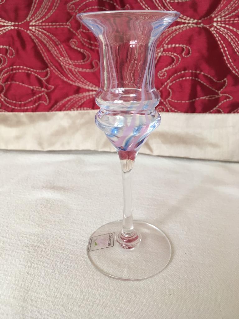 Caithness Studio Glass Handmade Lead Crystal Candle Holder