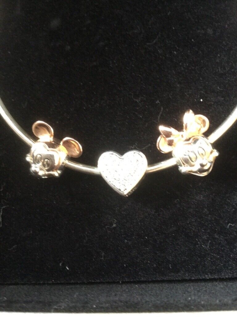 Pandora Essence Bracelet with Mickey and Minnie Mouse charms