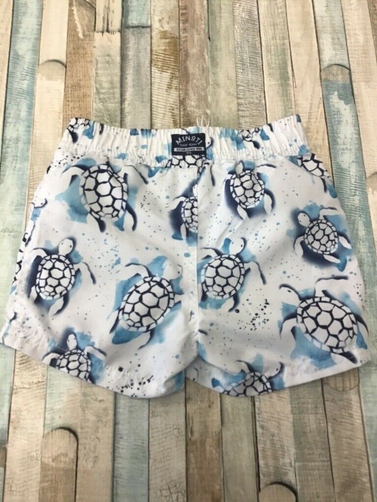 New Minoti Boys Turtle Print Swimming Shorts.