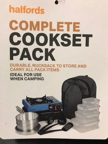 Halfords complete cookset in backpack brand new in Renfrew Renfrewshire Gumtree