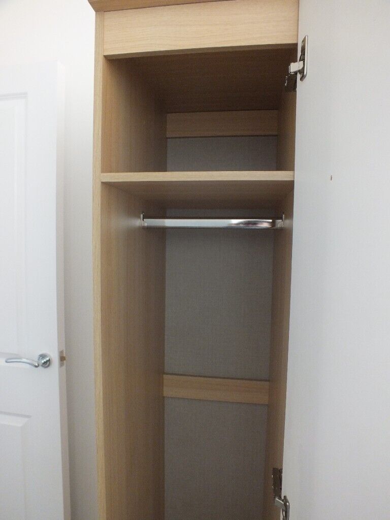 Light Oak Single Wardrobe