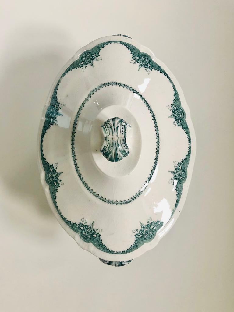 Antique Booths Serving Dish With Lid