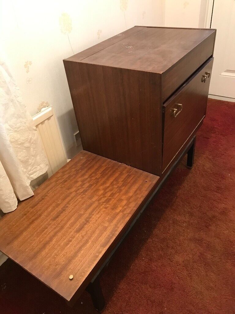 image for WOODEN TELEPHONE TABLE/DRINKS CABINET/STORAGE ANTIQUE FURNITURE