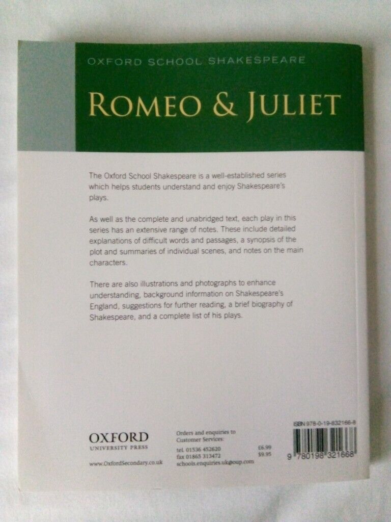Oxford school Romeo and Juliet book £3