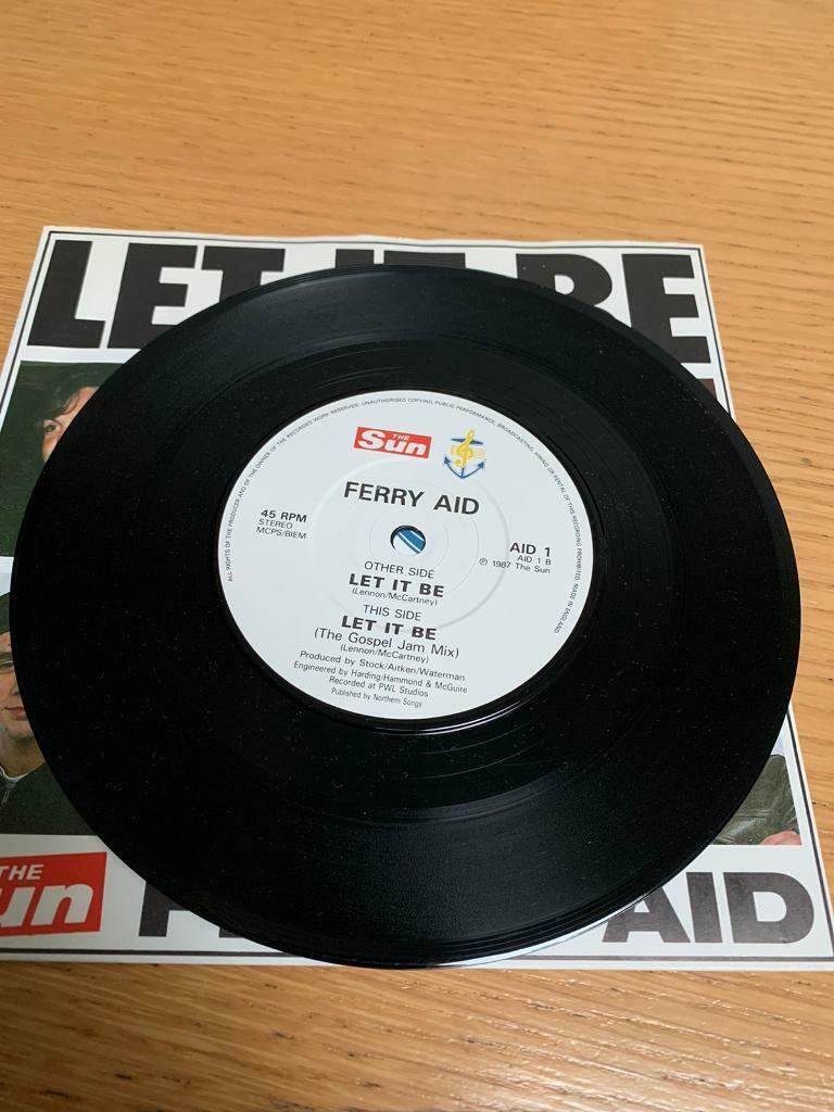 Ferry Aid Let It Be 7” Vinyl Record 