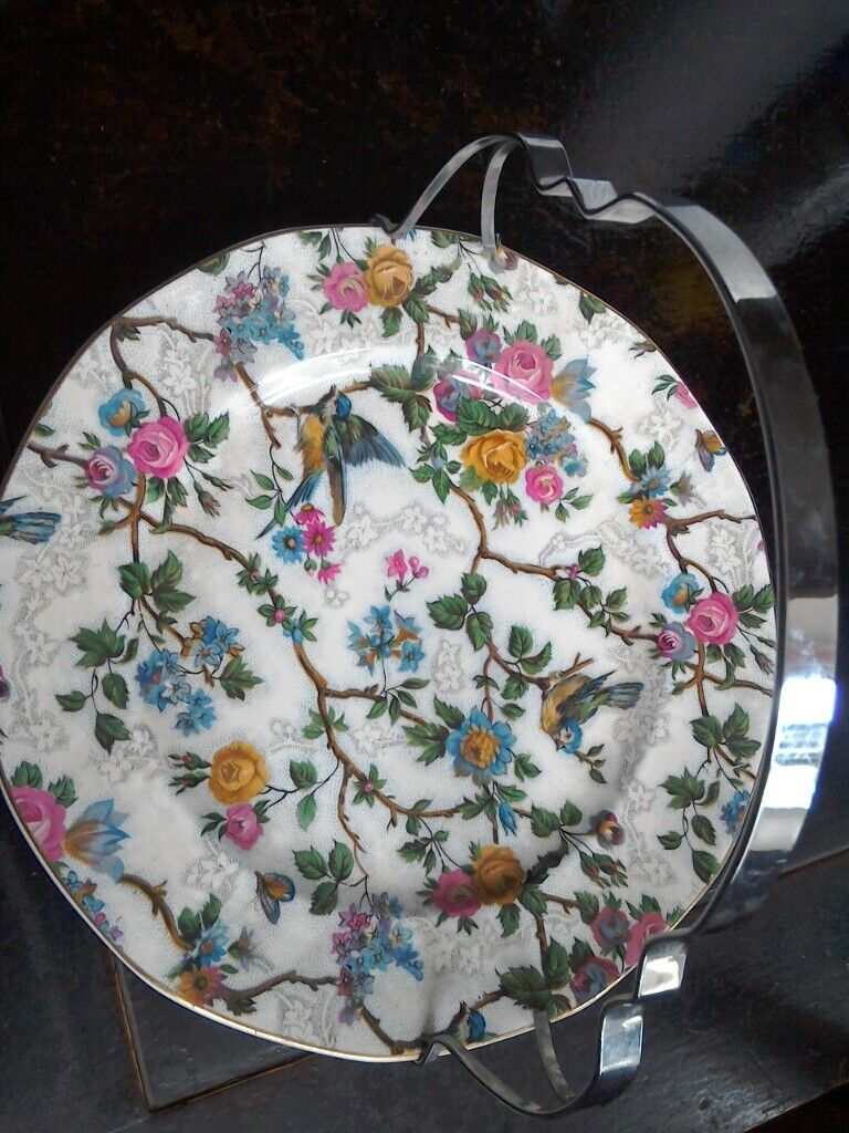 image for Vintage Royal Tudor Ware cake plate and handle