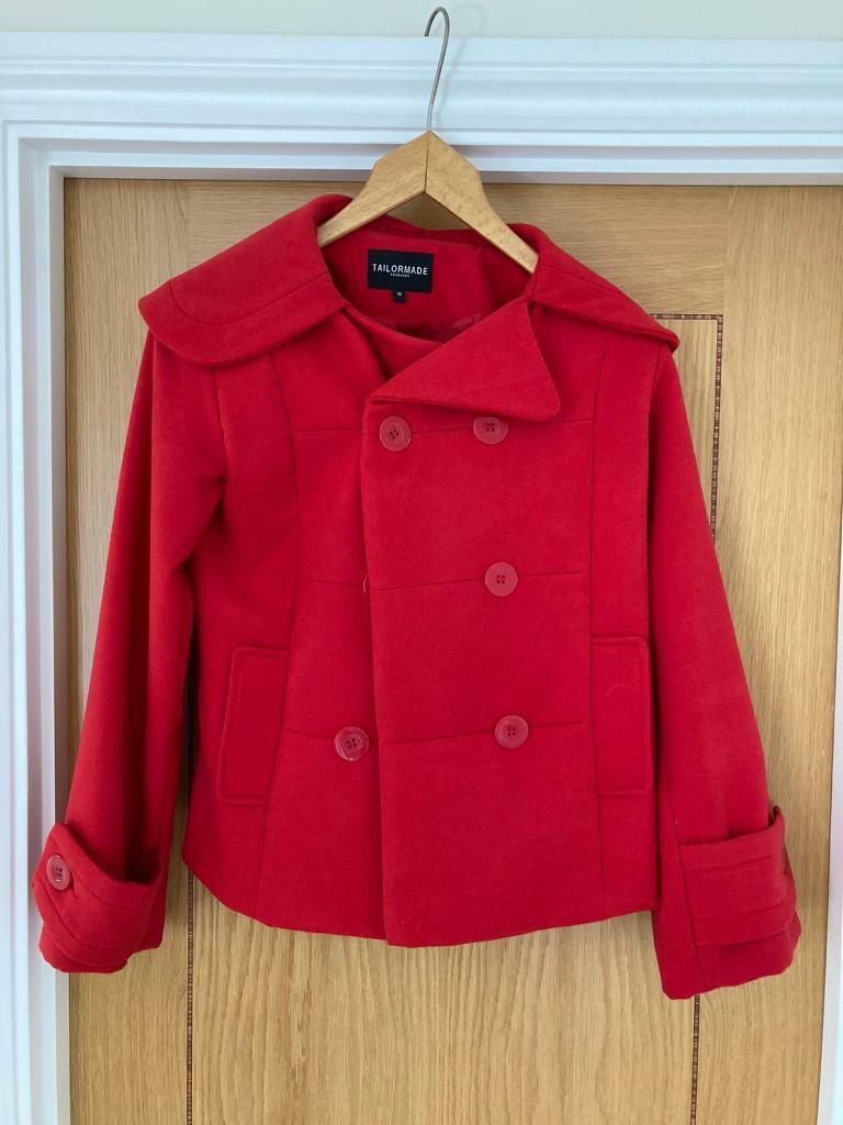 Ladies short red jacket size 10