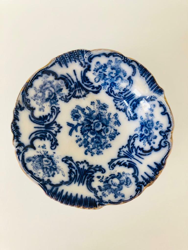 image for James Kent ‘Dora England’ Flow Blue Serving Bowl
