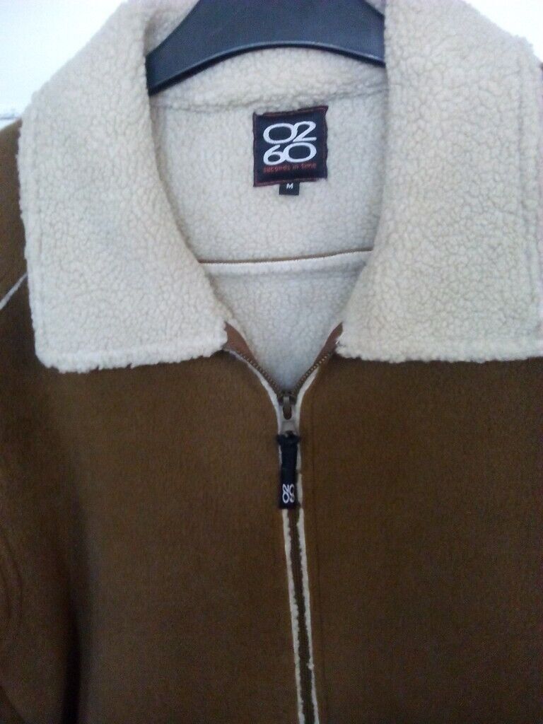 Gents Fleece lined faux suede jacket size Medium