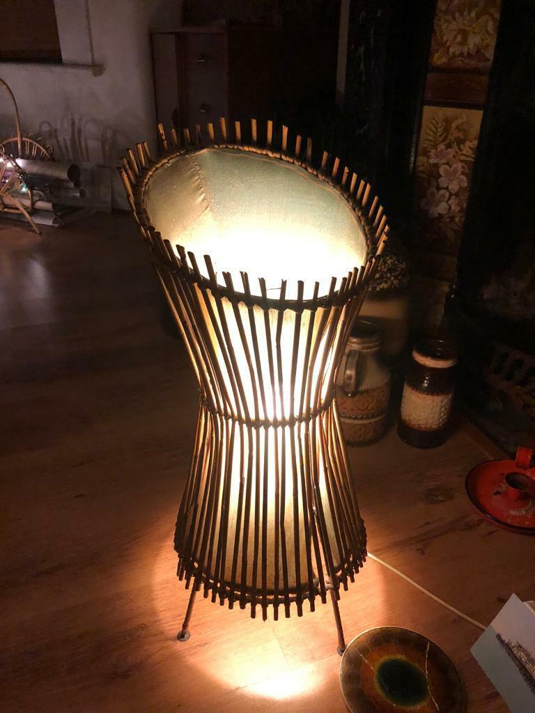 image for Floor straw retro lamp 
