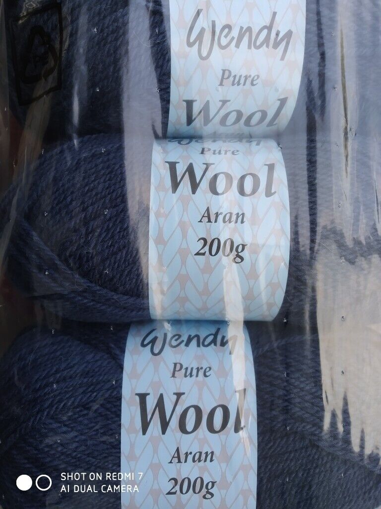 WENDY TRADITIONAL ARAN 100% BRITISH KNITTING WOOL 5X200G BALLS VARIOUS COLOURS