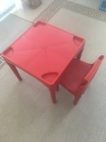 Child’s table and chair