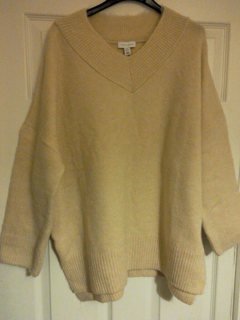 Gorgeous brand new Top Shop Ivory Brushed Longline knitted Jumpers small & medium £30 each one