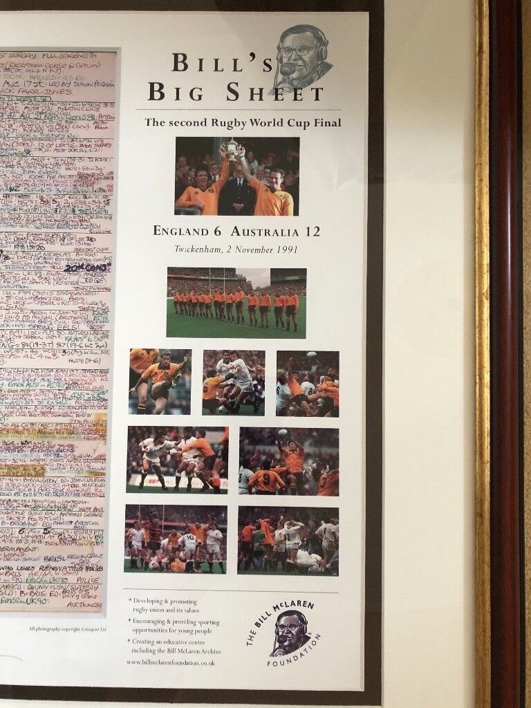 Bill’s Big Sheet - England v Australia 1991