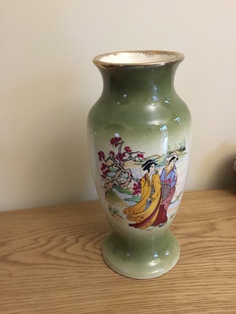 image for ATTRACTIVE, OLD STAFFORDSHIRE VASE 