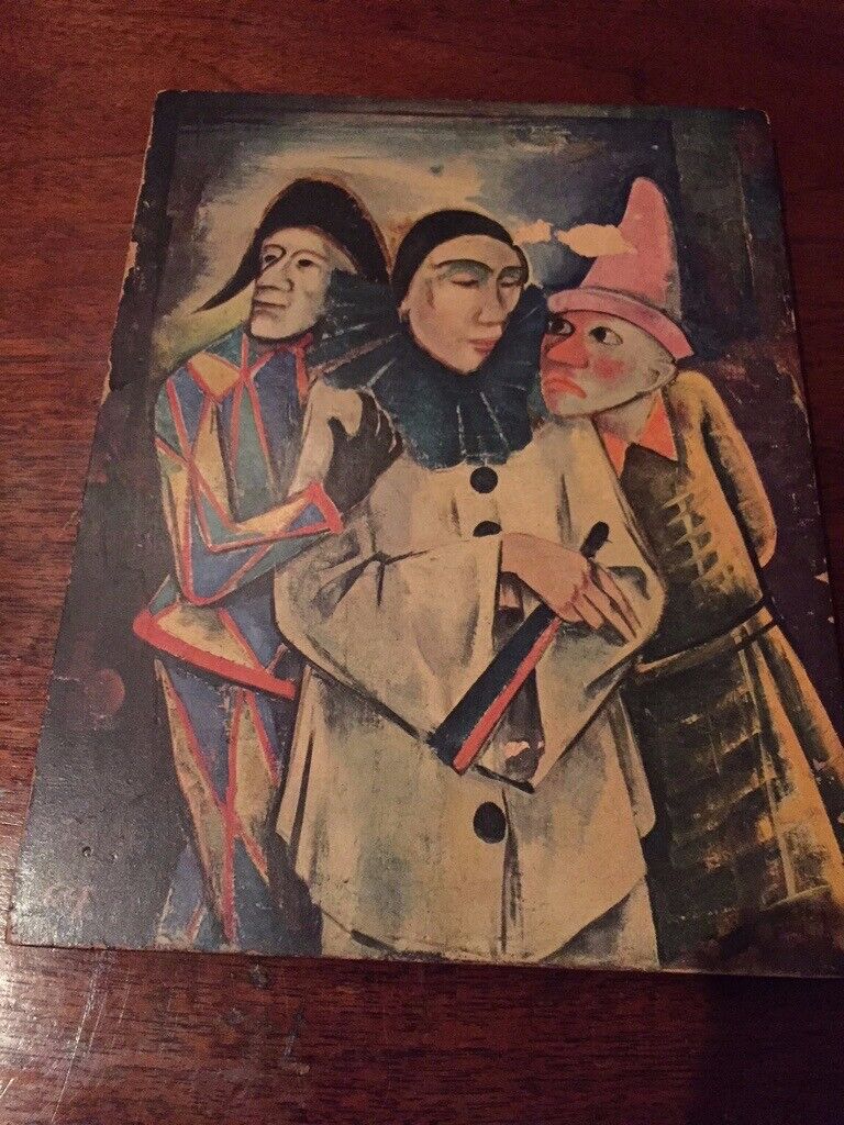 image for Karl Hofer print, Masquerade, 3 masks