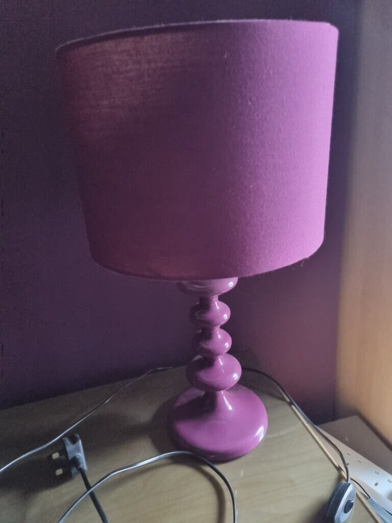image for Purple Table Lamp with Bulb