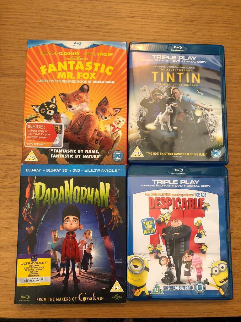 Various Blu-Ray films X 4 (age rating U and PG)