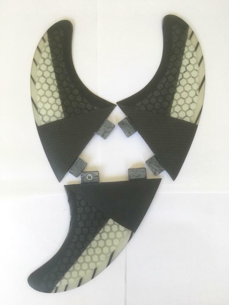 SURFBOARD FINS Honeycomb/Carbon FCS Fit Surf Fin,G5/M5 Thruster Set3 P