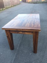 Beautiful Dark Solid Wood Dining Table & 6 solid wooden chairs bargain
