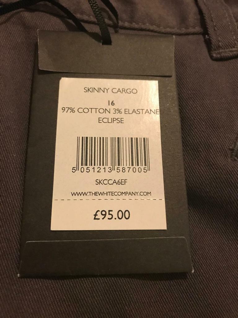 The White Company Brand new with tags size 16 khaki skinny cargo trousers. 
