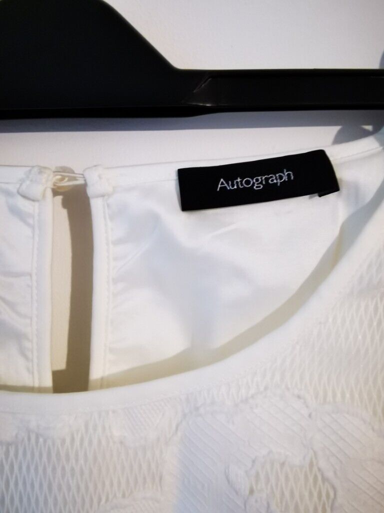 M&S Autograph White Sleeveless Top