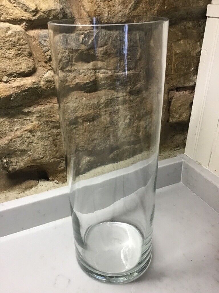 image for Very Large Clear Glass Vase.
