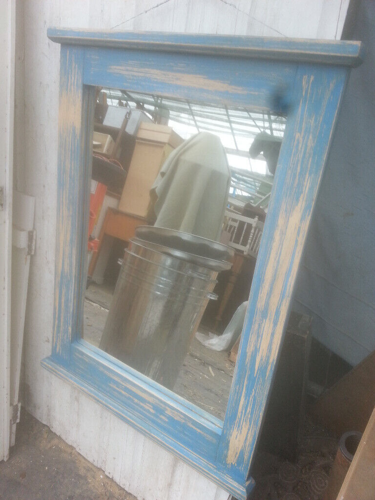 image for Upcycled beech mirror.