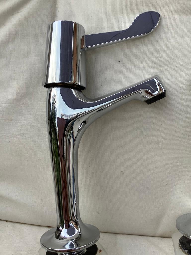Bristan Value Lever High Neck Pillar Kitchen Taps 