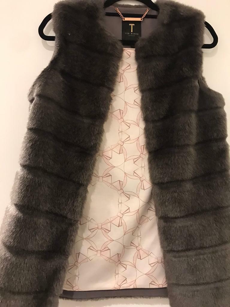 TED BAKE FAUR FUR GILET RRP 199