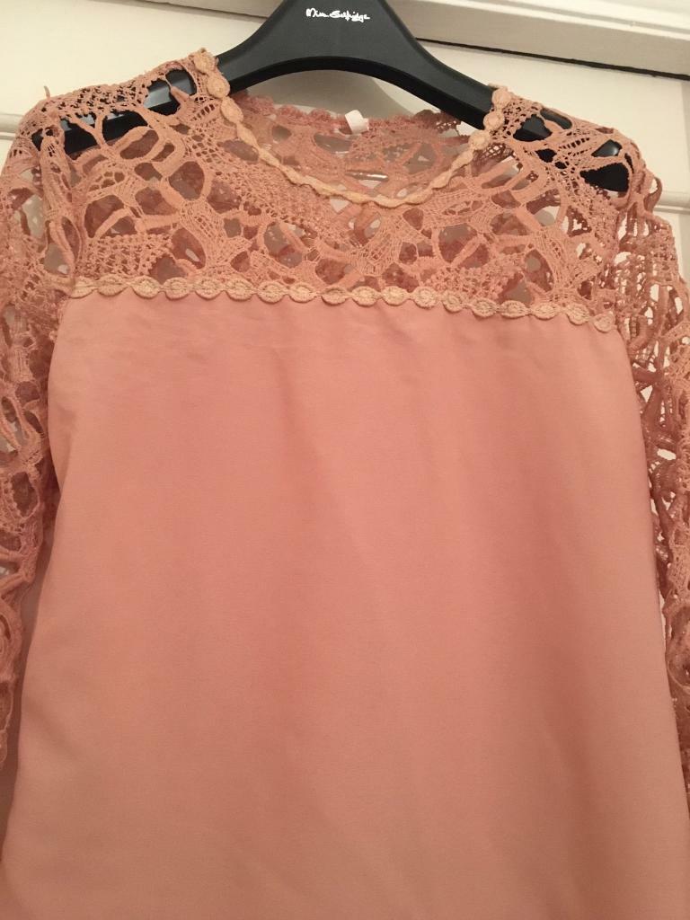 Beautiful lace coral top