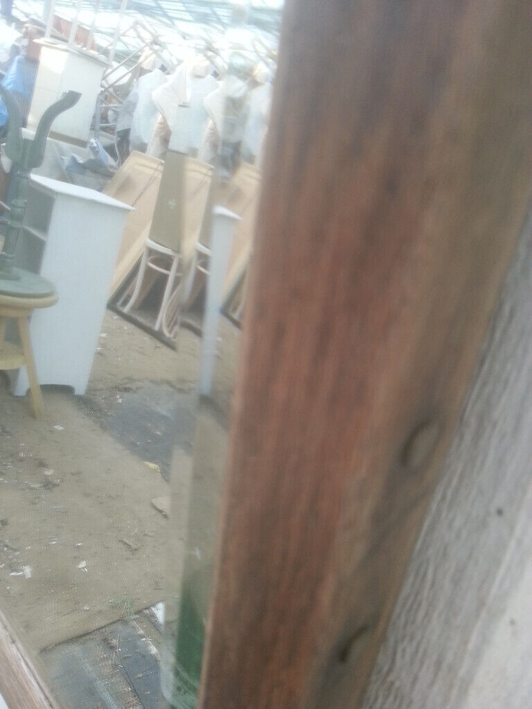 Vintage oak mirror.