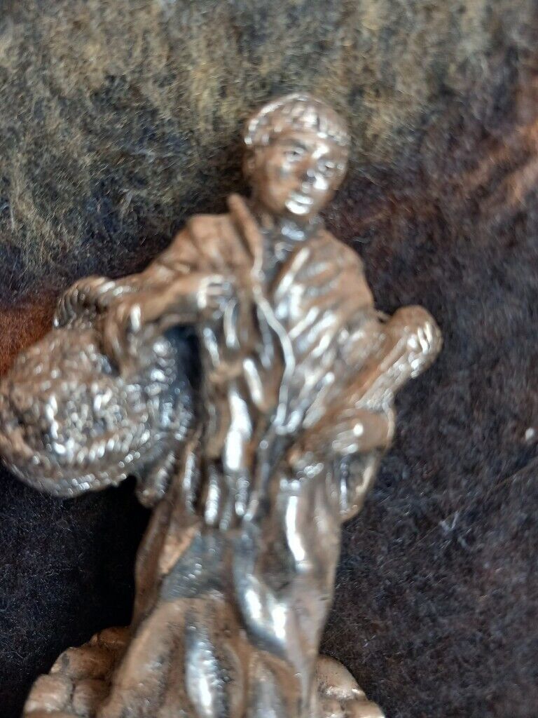 OFFERS - 13 SILVER PLATE ON PEWTER VICTORIAN FIGURINES.