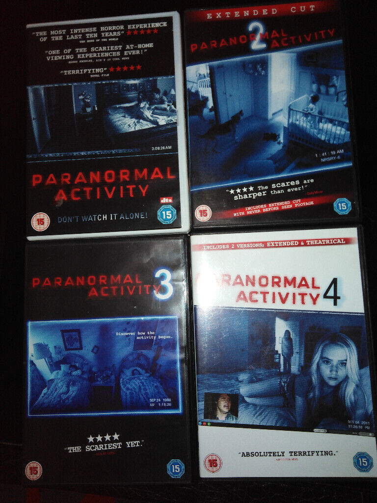 horror dvd set paranormal activity 1-4