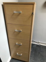 Four drawer locking filing cabinet