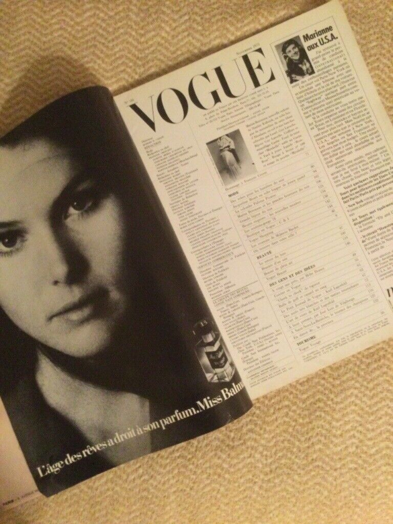 French Vogue 1973. Also Perfumes Book 1998 in French